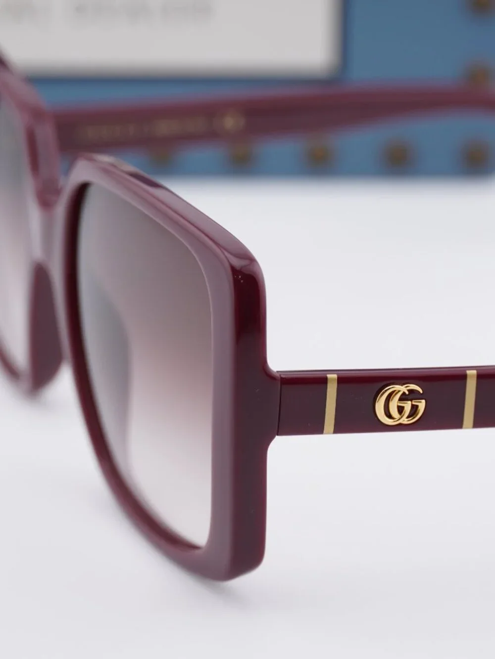 Gucci GG0632S 003 Square Sunglasses - Burgundy / Red